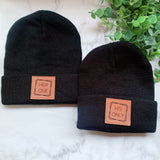 Her One, His Only Black Matching Couples Beanies