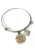 A Mother's Love is Forever Charm Bangle Bracelet
