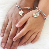 Mommy and Me Half Heart Bangles