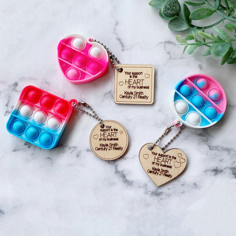Custom Business Mini Pop It’s Engraved Valentines