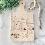 Personalized Kitchen Florals Cutting Board