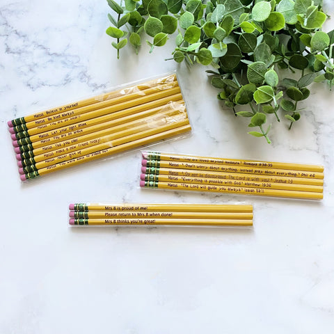 Personalized Affirmation Pencils