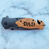 Custom Names Engraved Dad Knife