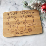 Custom Santa Cookies and Milk Snack Tray